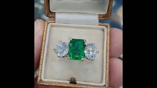 ER167 Emerald and diamond ring the essence of amazing [upl. by Littlejohn474]