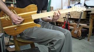 Telecaster prototype  multiscale fretboard  open plywood body  hollow neck [upl. by Ocirled776]