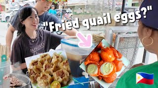 🇵🇭We tried street food in Luzon Philippines On the way to Vigan [upl. by Fayette]