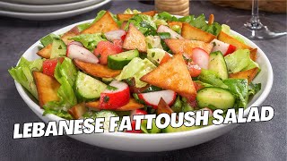 Lebanese FATTOUSH SALAD in 20 Minutes Healthy Middle Eastern VEGETABLE SALAD Recipe by Always Yummy [upl. by Rosenkranz]