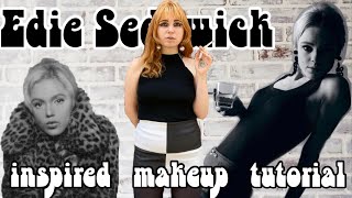 Edie Sedgwick inspired Makeup Tutorial I 1960s Factory Girl Makeup [upl. by Linad]