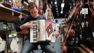 Mark playing a Gabbanelli 72 Bass Accordion  Hobgoblin Music Birmingham [upl. by Dnama]