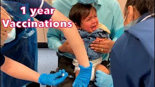 Babys 1 year vaccination shots  Baby immunization one year  One year shots  Vivaan [upl. by Ellehsim712]