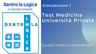 Correzione della Simulazione Test Medicina Private Cattolica San Raffaele Campus Biomedico [upl. by Elsbeth969]