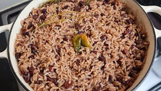 How To Make Jamaican Rice And Peas Step By Step Recipe  Caribbean Food Rice amp Peas [upl. by Nebur218]