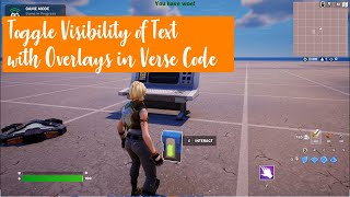 Toggle the Visibility of Text with Overlays in Verse Code [upl. by Etat]