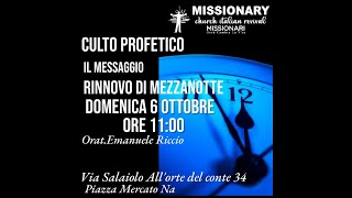 Rinnovo di Mezza Notte Culto Profetico  Past Emanuele Riccio  06102024 [upl. by Kolnick401]