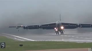 B52s take off in a crosswind [upl. by Alrac]