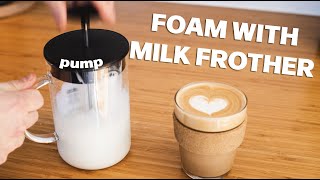 How to Make Milk Foam with a French Press or Milk Frother for Latte Art [upl. by Romeyn127]