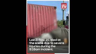 Woman killed as container falls onto car in Penang [upl. by Sergent747]