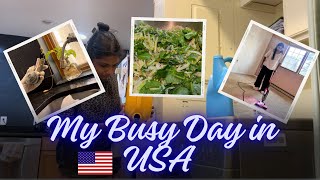 🇺🇸USA vlogஇன்னைக்கு நிறைய work😴இத நானே🚰சரி பண்ணிட்டேன்🤗Naalum pozhuthum ennudan vlogs [upl. by Becky]