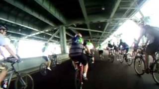 Biking over the Verrazano Bridge on the 5 Borough Bike Tour 2010 [upl. by Leiser]