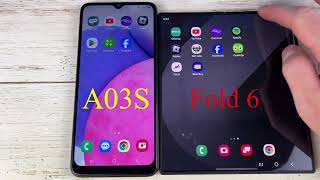 Samsung Fold 6 Vs Samsung A03S Speed Test Comparison [upl. by Ihskaneem]