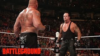 WWE Network The Undertaker returns to confront Brock Lesnar WWE Battleground 2015 [upl. by Burleigh533]