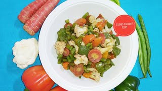 Steamed Vegetables Recipe for weight loss  Steam cooked vegetables recipe  Healthy Veg Recipe [upl. by Suirad809]