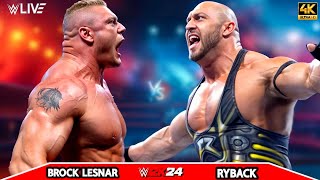 Brock Lesnar vs Ryback  No Holds Barred Match  MONEY IN THE BANK 2024  WWE Sept 112024 [upl. by Herold425]