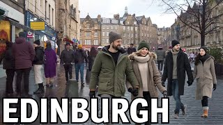 Walking in Edinburgh at Christmas Time  Scotland [upl. by Morlee399]