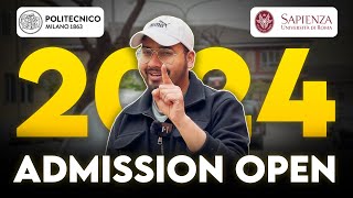 STUDY IN ITALY IN 2024  FULL ADMISSION PROCESS  APPLY NOW [upl. by Brotherson]