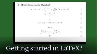 How to do basic equations in Overleaf the online LaTeX editor [upl. by Haldes]