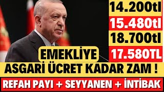 EMEKLİYE EK ZAM 18700TL KÖK MAAŞ SSK SGK BAĞKUR DUL YETİM MAAŞLARINA ARTIŞ EK ZAM YENİ MAAŞLARI [upl. by Irep]