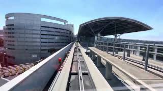 SFO AirTrain Red Line ride from Garage GBART to International Terminal G Rearview [upl. by Rezeile]