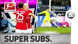 Top 10 SuperSub Goals  First Half of 20162017Douglas Costa Pohjanpalo amp Co [upl. by Bunder112]