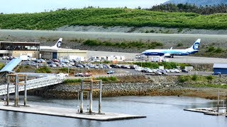 Ketchikan Alaska Airport via Cruise Ship Sail Away 4K [upl. by Eskill]