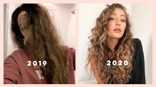 My wavycurly hair routine ♡ 2B2C curls [upl. by Eimrots]