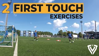 2 First Touch Exercises  Soccer  Football Exercises [upl. by Yllaw]