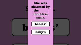 Possessive Apostrophe Quiz shorts quiz punctuation english [upl. by Eerak147]