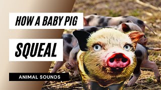 How A Baby Pig Squeal  how a baby pig squealing  sound effect  animation [upl. by Nylyrehc]