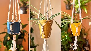 DIY Macrame Air Plant Hanger NEW Pattern [upl. by Nedah370]