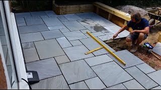 Grey sandstone patio time lapse method in description [upl. by Surat]