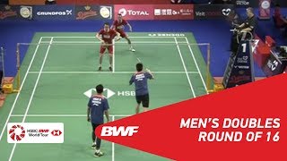 R16  MD  BOEMOGENSEN DEN 5 vs AHSANSETIAWAN INA  BWF 2018 [upl. by Ras]