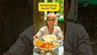 Day 95100 Aunty ji selling Cheapest Thali 😍 thali viral shorts [upl. by Dory685]