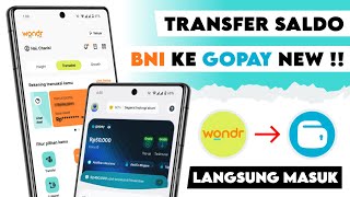 Cara Transfer Saldo BNI ke GoPay  Top Up GoPay Lewat wondr by BNI [upl. by Llij]