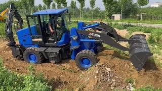 TOSH Chinese WZ1526D Backhoe Loader [upl. by Ailecec]