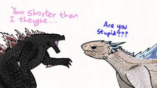 Evolved Godzilla calls Shimo Small but instantly regrets it I FUNNY I FlipaClip [upl. by Naivart]