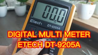 JANGAN BELI SEBELUM LIHAT VIDEO INI MULTI METER ETECH DT 9205A [upl. by Zapot]