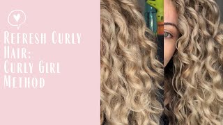 Refresh Curly Hair with Curly Girl Method Approved Gel [upl. by Dnomzed267]