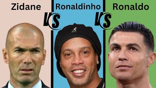 Ronaldo vs Ronaldinho vs Zidane Unmatched Skills amp Rivalries Explored [upl. by Andriette]