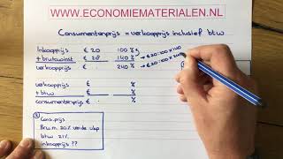 Consumentenprijs berekenen economiematerialen [upl. by Mussman]