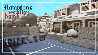 Bloxburg speedbuild Hamptons Vacation Mansion  Part six [upl. by Adnovay]