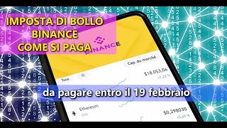 Bollo Binance come pagarlo entro il 19 febbraio 2024 [upl. by Wymore]