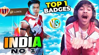 Bangladesh top 1 highest badge player vs Laka Gamer😱 1 vs 1🔥  Garena Free Fire [upl. by Eelrefinnej]