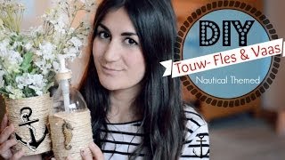 DIY Fles En Blik Met Touw Pimpen [upl. by Dlorah]