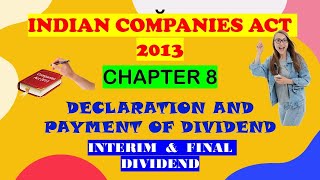 Chapter 8 Declaration and payment of dividend  Explanation of Interim amp Final  In Tamil [upl. by Htidirem]