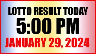 Lotto Result Today 5pm January 29 2024 Swertres Ez2 Pcso [upl. by Feingold]