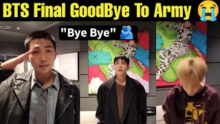 BTS Final GoodBye To Army 😭 BTS Last Weverse LIVE 🔴 bts live weverse kpop [upl. by Yaniv]