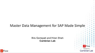 Master Data Management for SAP Made Simple [upl. by Llerrac365]